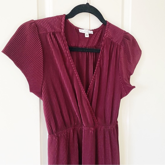 Baltic Born Athena Pleated Short Sleeve Mulberry Maxi Dress Size XS - Picture 4 of 14